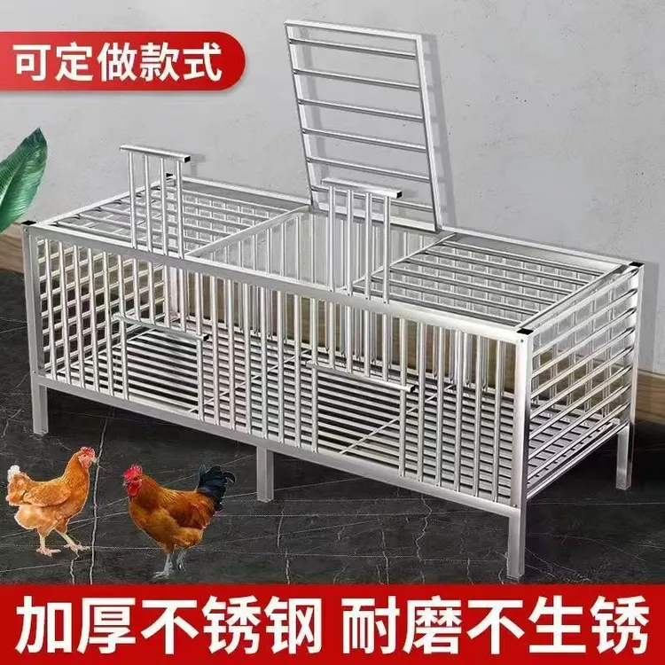 特大号不锈钢鸡笼鸭笼鹅猫狗兔笼移动加密加厚家用养殖笼商品图