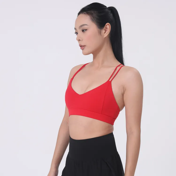 瑜伽健身衣女带胸垫一体健身服裸感透气训练户外运动内衣
