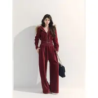 GUIDI GUDI【酒制樱桃】高级韩系时尚两件套套装/黄加蓝