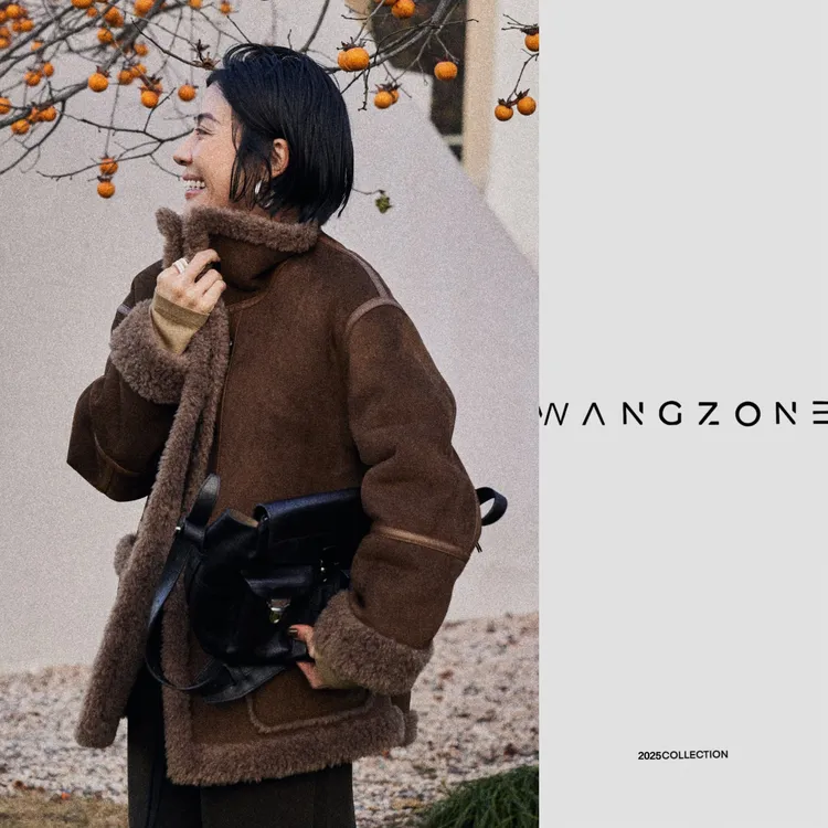WANG ZONE |【麂绒暖域】两面穿羊毛一体温暖蓬松高级感立领外套
