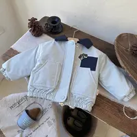 男童翻领棉服外套儿童冬装新款棉袄韩版可爱男宝宝冬季棉衣保暖