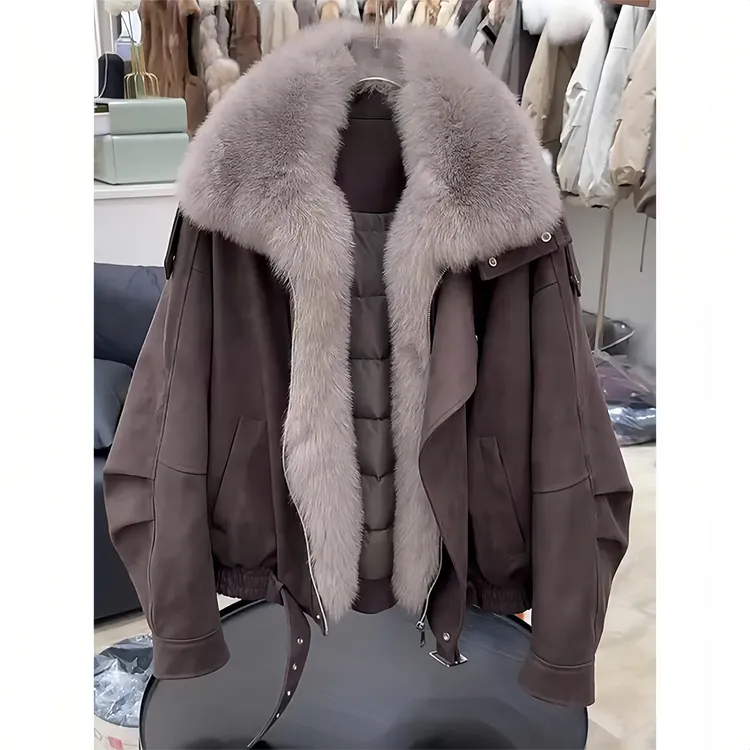 独特气质高级感绝美巨好看加厚毛毛棉服女今年流行爆款