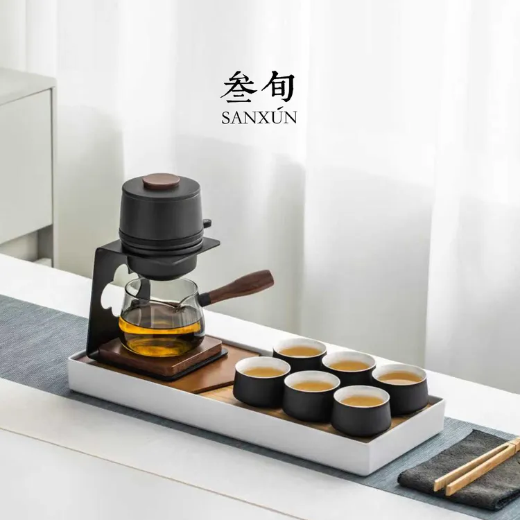 叁旬行云自动懒人泡茶神器家用整套功夫茶具套装轻奢高档2025新款