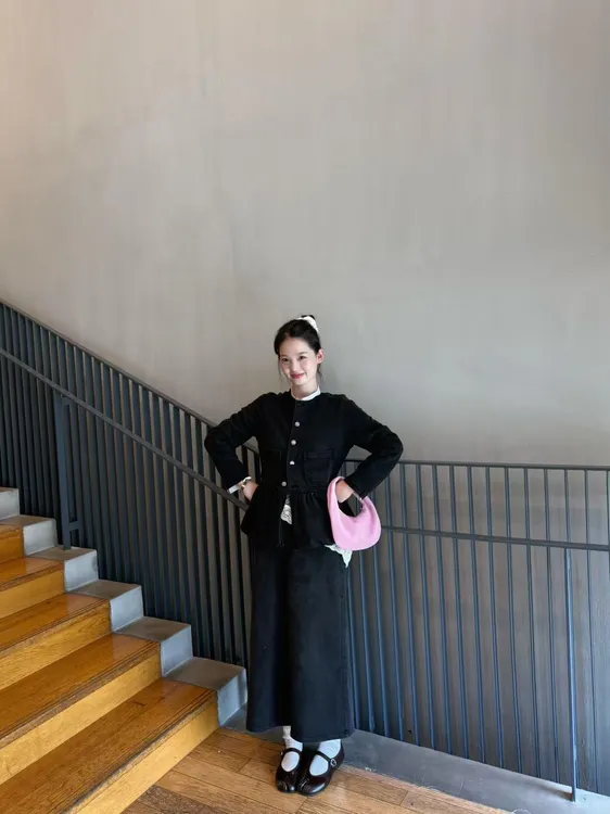 立领花苞短款外套女2025秋季新款独特别致新中式上衣百搭直筒裤
