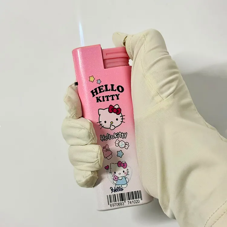 巨无霸防风打火机特大号蓝焰直冲卡通打火机金属铁壳可充气打火机
