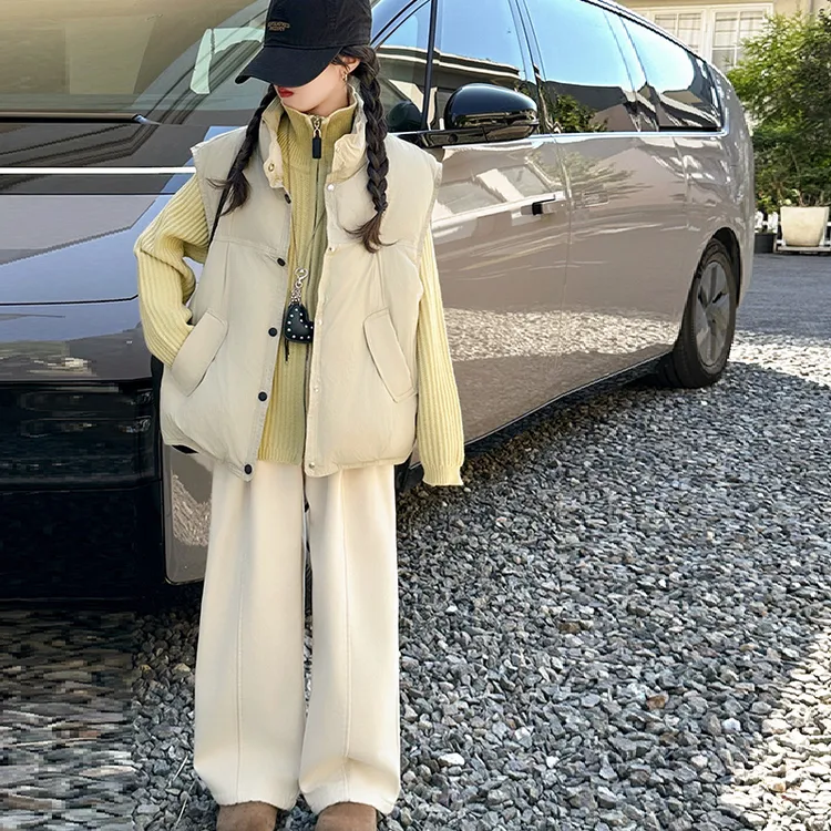 女童加绒加厚马甲套装儿童洋气时尚休闲两件套女孩毛衣外套三件套