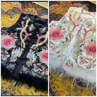 上新价～深圳89881新中式国风马甲富贵花开重工刺绣超美羽毛马夹