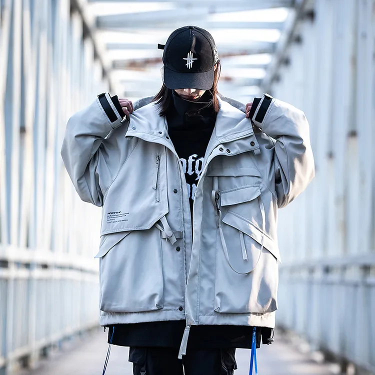 AOGZ潮牌工装外套男女款秋冬机能风美式加绒夹克情侣三合一冲锋衣