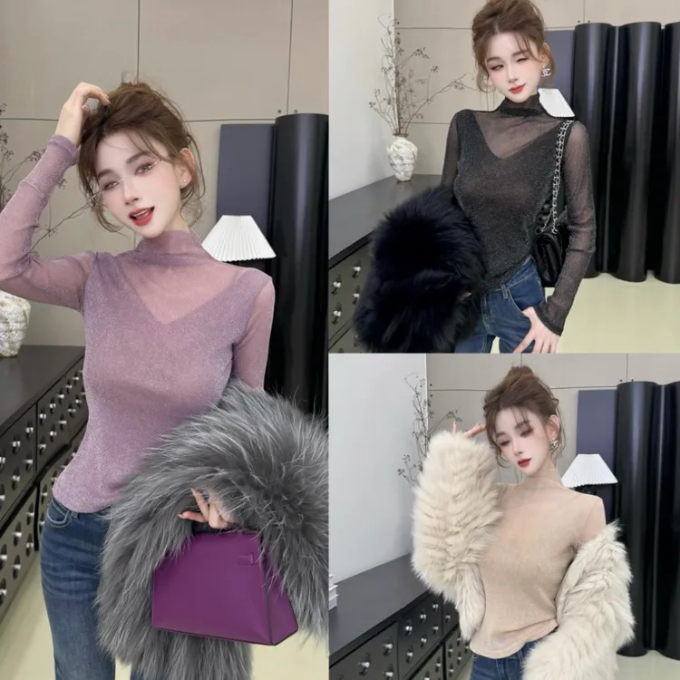 【繁星闪闪】高级感法式星空堆堆领长袖上衣