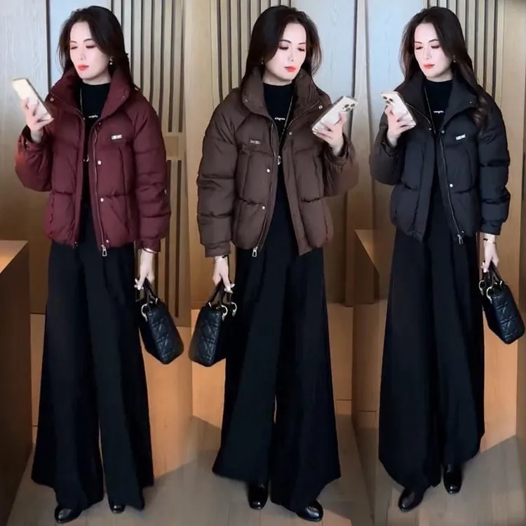 时尚小个子短款棉衣女士2025年冬季新款洋气显瘦加厚保暖棉服棉衣