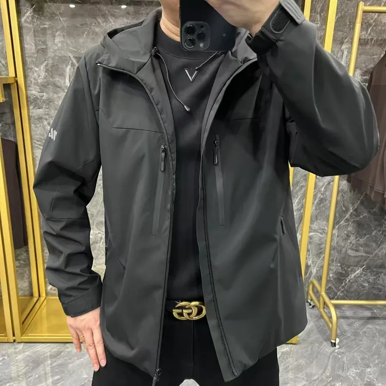 S25601春季新款高端男士连帽夹克