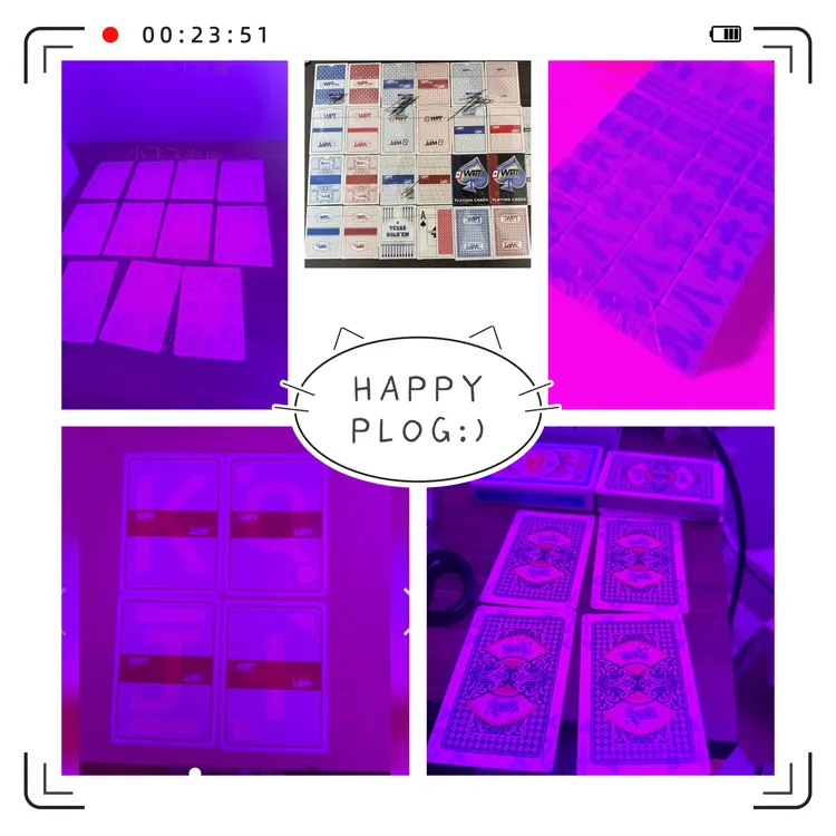 超清白光可视花色数字隐形密码魔术扑克及表演眼镜魔术用品