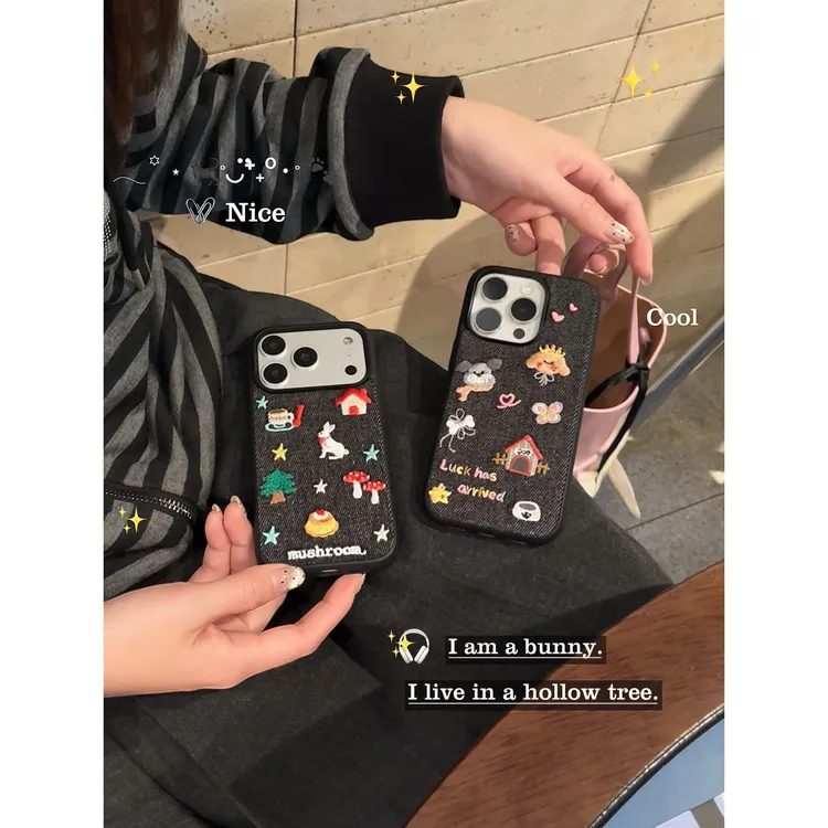 【柔软刺绣工艺壳】秋冬爆款潮牌适用iPhone17Promax手机壳16/15/14