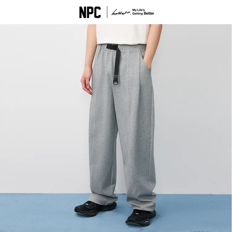 NPC潮牌机能卡扣休闲直筒卫裤松紧腰隐形裤绳男挺括有型NP58SP11