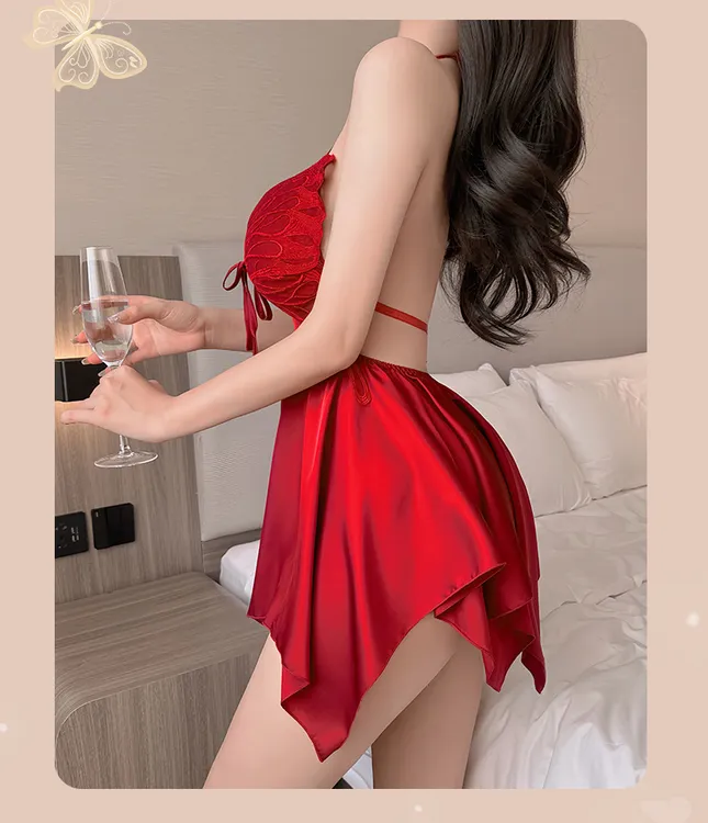 夏季女款情侣结婚衣柜吊带新款大码冰丝薄款夏天蕾丝粉红睡衣性感
