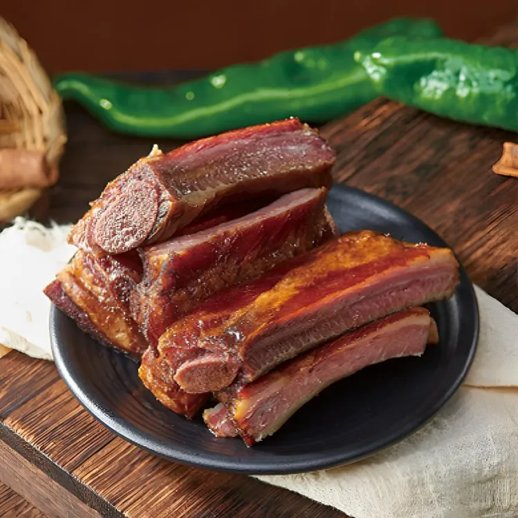米仓道大巴山农家土猪肉腊排骨精排-精选农村跑山猪肉不卷价格