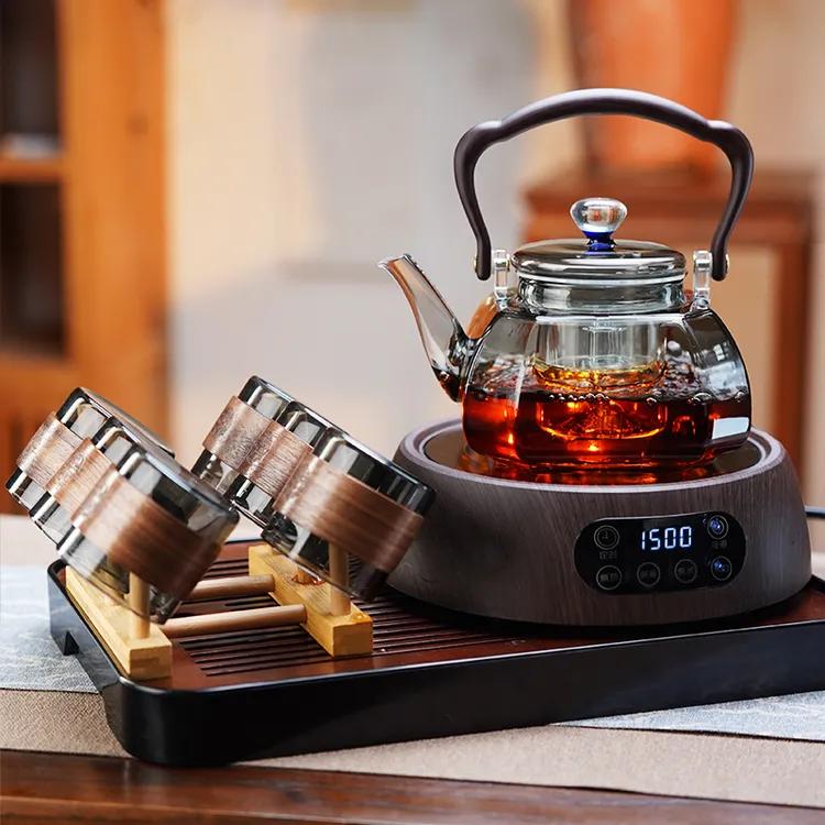 茶壶新款煮茶壶煮茶器全套家用耐高温玻璃烧水壶电陶炉泡茶壶