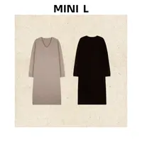 [MINI L]“自在之镜”羊毛素系美学轮廓线色精织连衣裙  