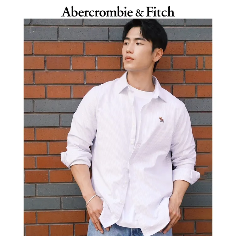 【经典老钱风】AF小麋鹿图案男装25秋新款美式长袖衬衫125-5292
