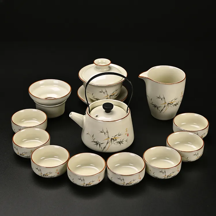 黄汝窑旅行茶具套装家用户外便携式喝茶新款盖碗茶杯茶壶豹霖西施