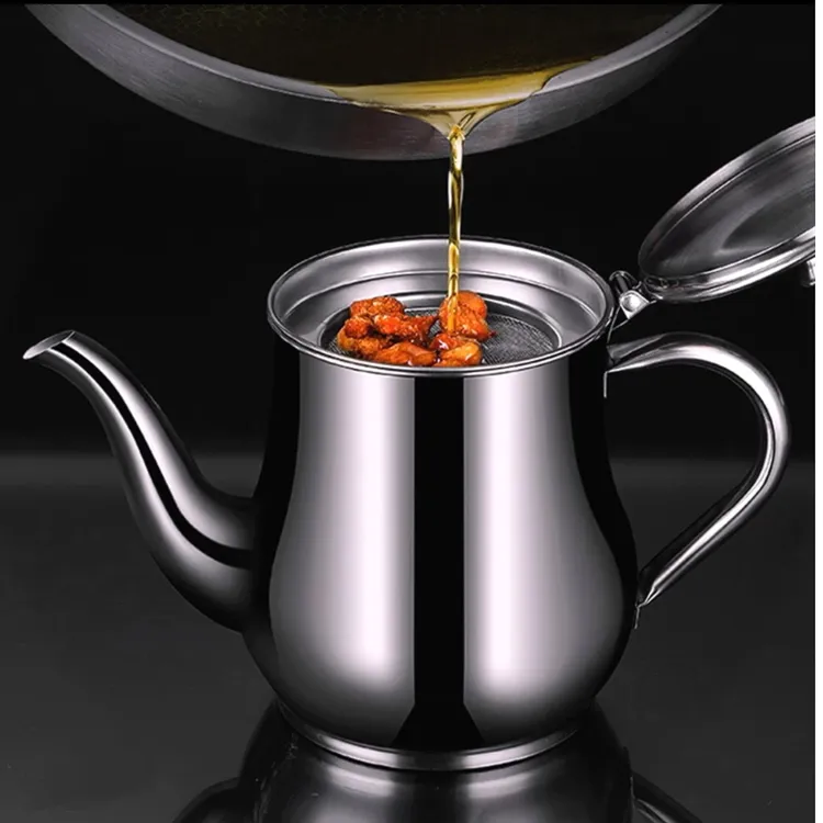 过滤油渣壶滤油壶油罐壶厨房家用油壸过油神器炸油漏油专用网壶