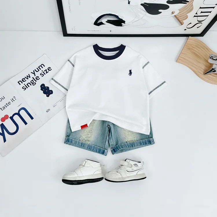 儿童短袖T恤夏季装男童上衣2025新款中大童 BQ25330Y