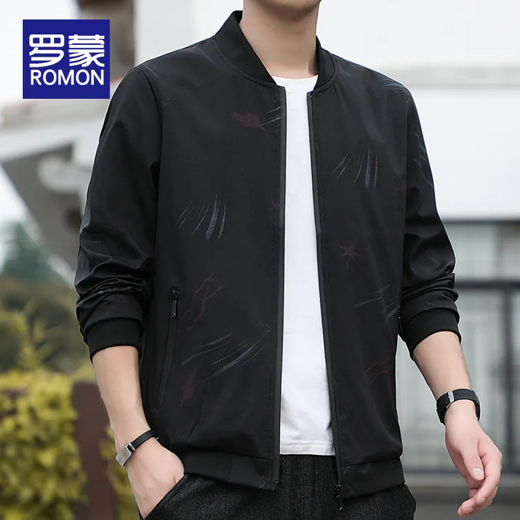 罗蒙秋冬季男装立领夹克商务休闲外套男款2025新款男士品质上衣男
