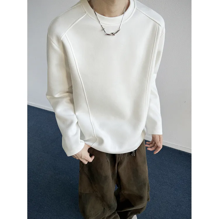 美式复古cleanfit长袖t恤男款秋季解构设计感重磅上衣潮牌打底衫