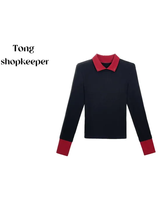 QJ/彤掌柜1682667 秋冬25绵羊毛优雅气质方领学院风减龄时尚上衣
