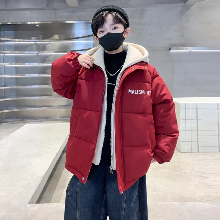 儿童装男童冬装棉衣外套2025新款中大童冬季加厚棉服男孩保暖棉袄