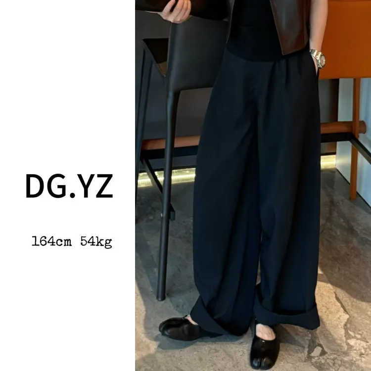 【樱子家】2858F新款纯色设计款西装直筒裤