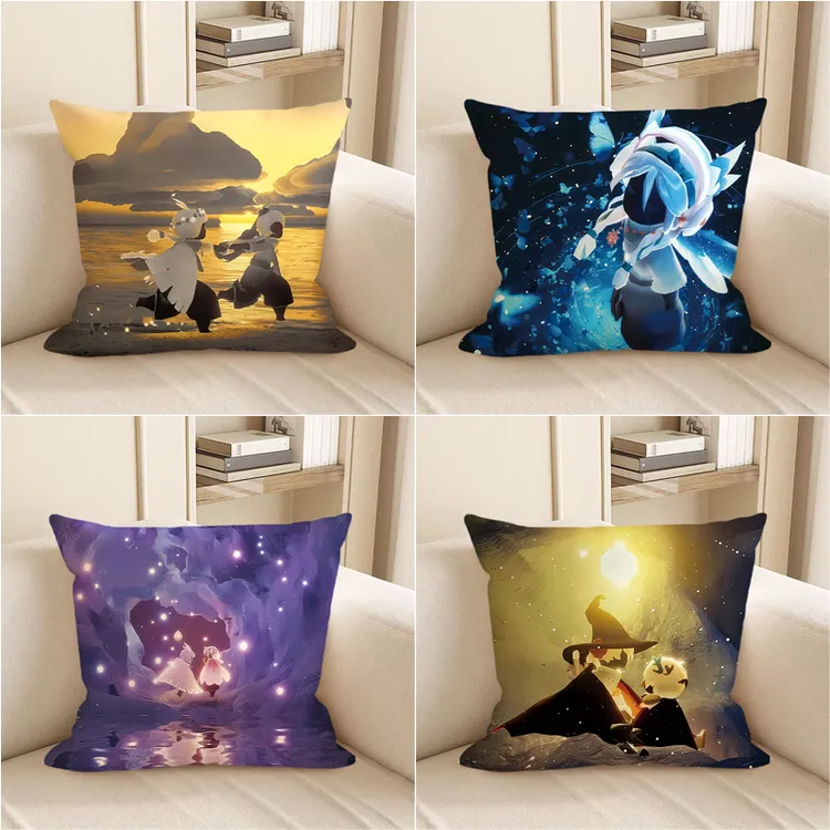 Sky光遇同款周边抱枕套二次元动漫车载客厅沙发靠垫卧室床头靠枕