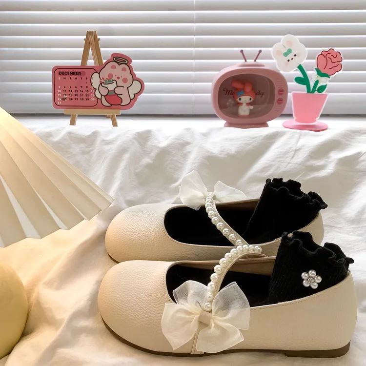 法式仙女风温柔玛丽珍单鞋女2025夏季新款晚晚鞋配裙子平底豆豆鞋