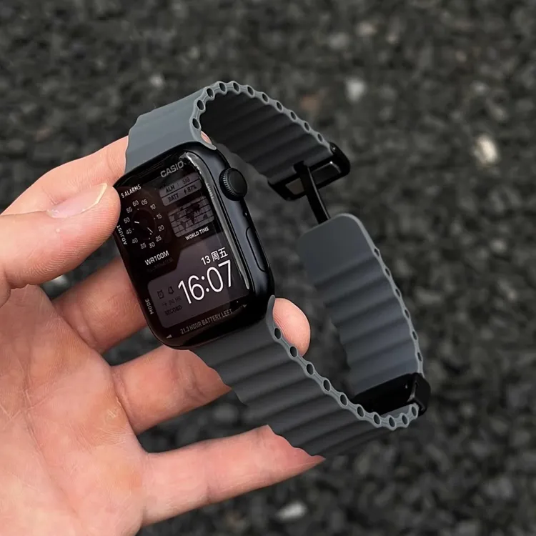 适用荣耀亲选ROSSINI 2i手表2e海洋硅胶磁吸表带荣耀watchFIT腕带