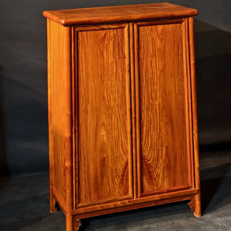 大果紫檀可拆卸圆角柜储物柜家用收纳柜置物柜传统榫卯明式家具