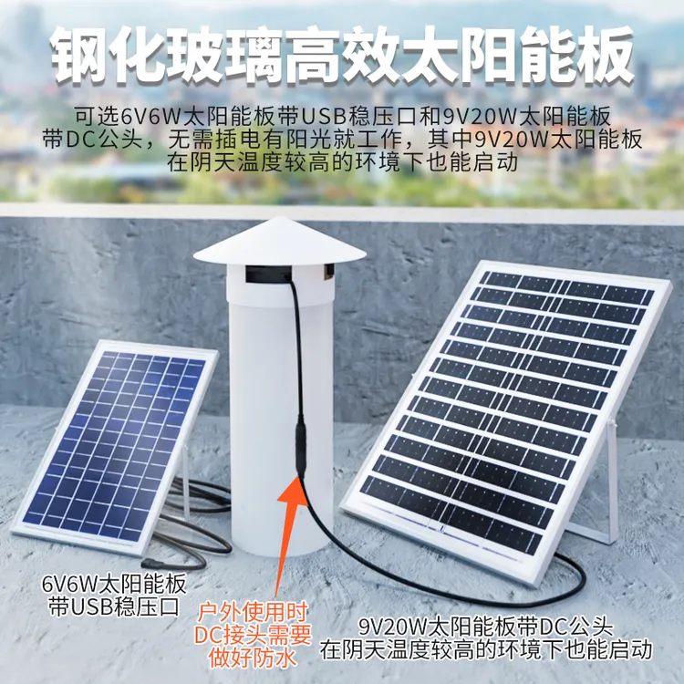 太阳能12V直流无刷暴力风机110PVC管道屋顶通风换气扇排风扇包邮