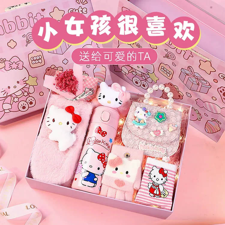 送女孩子生日礼物女儿童实用暖冬围巾手套礼盒6-12岁10可爱伴手礼