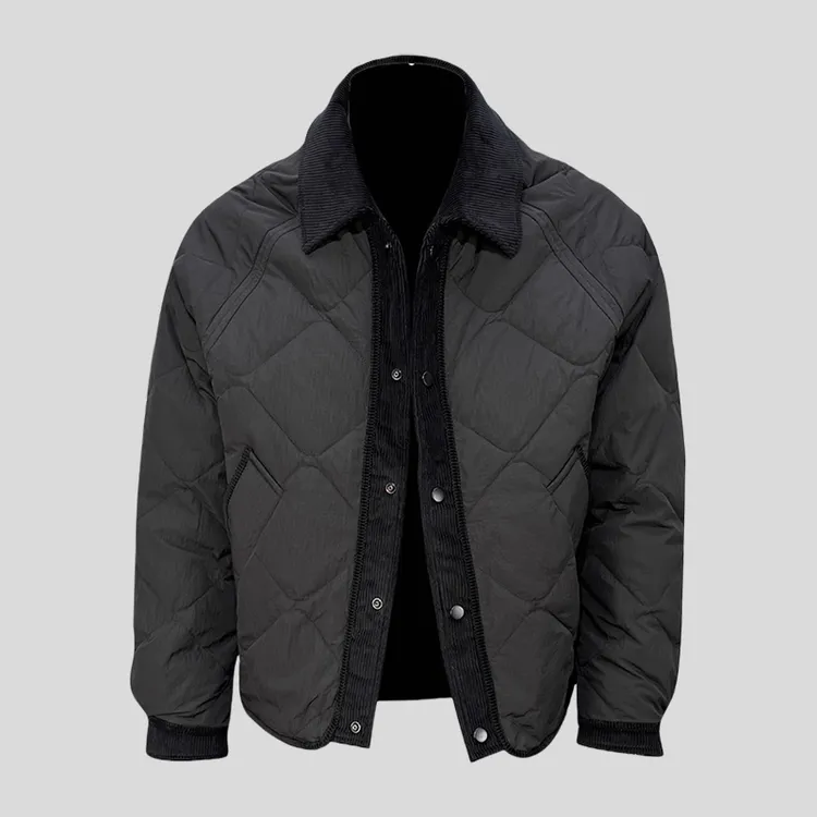 ohmmayby羽绒服冬新款潮牌翻领休闲时尚宽松短款90白鸭绒加厚外套