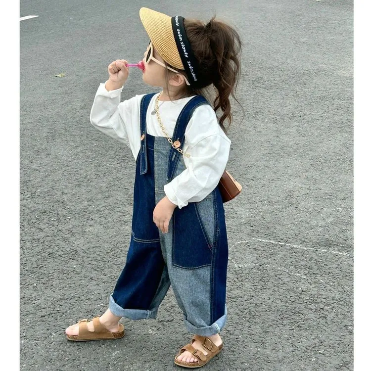 洋气时尚童装休闲春季儿童新款中大童套装白色打底衫阔腿两件套