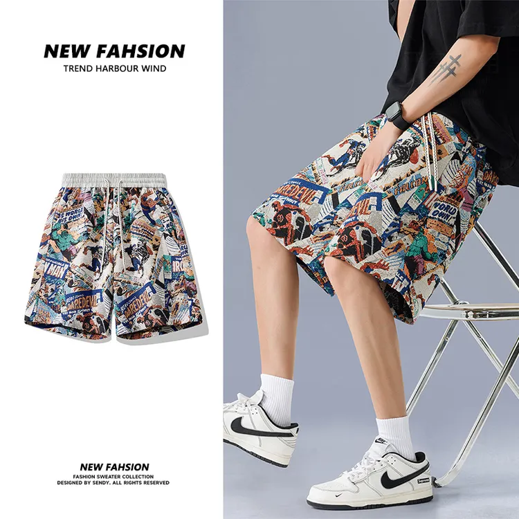 夏季新款男士大码潮流短裤裤子薄款胖子加肥加大百搭休闲五分裤男