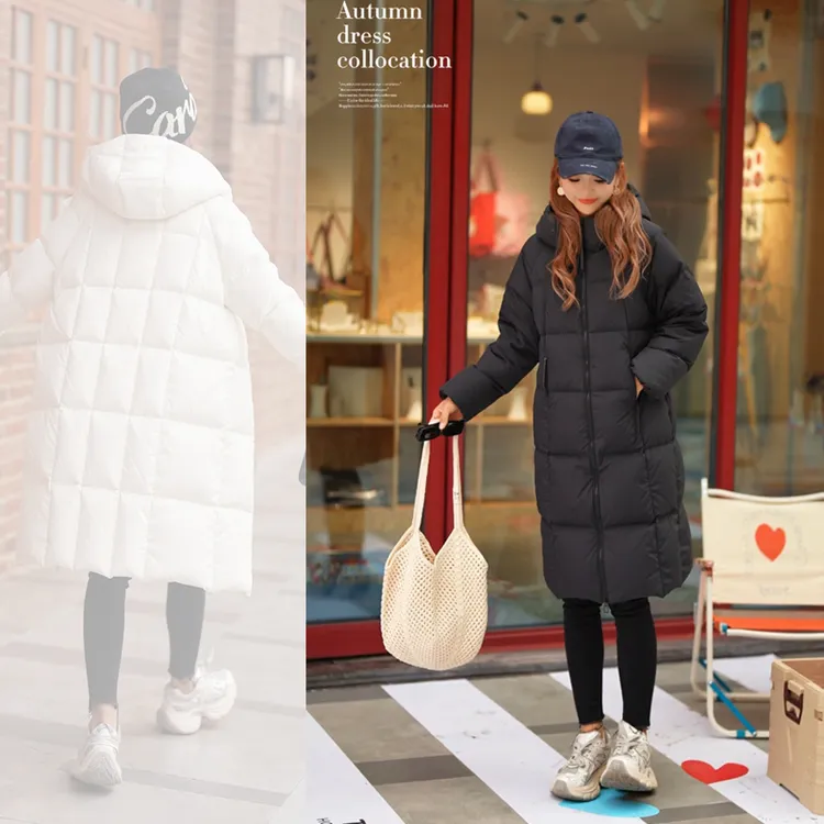白鸭绒羽绒服女长款2025年新款A88