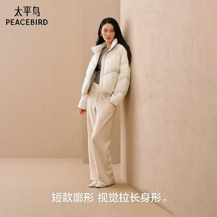 【赵老板专属】太平鸟小火山短款立领泡芙羽绒服保暖AAACE412R