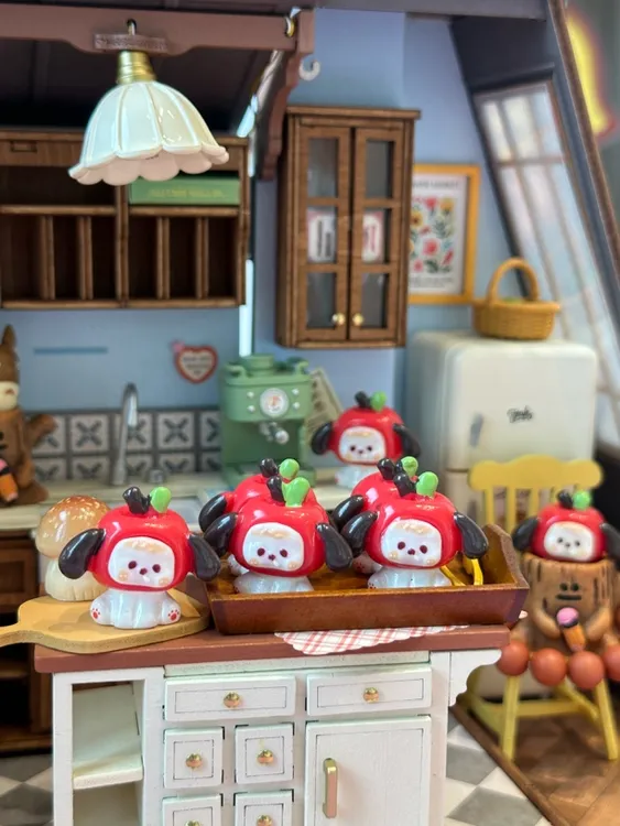 【小鱼仔原创】苹果小狗树脂diy配件亮面