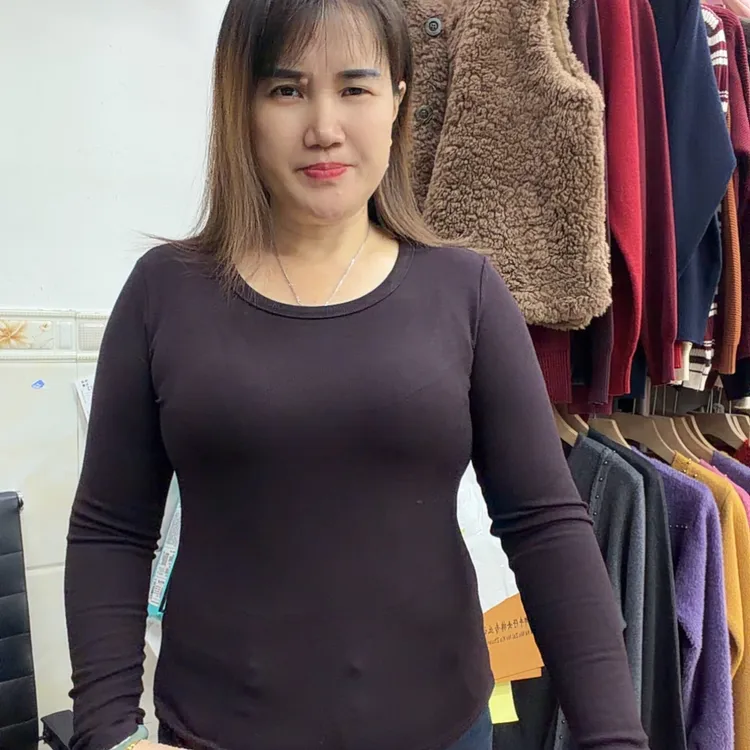 秋季爆款百搭时尚修身保暖显瘦打底衫8711