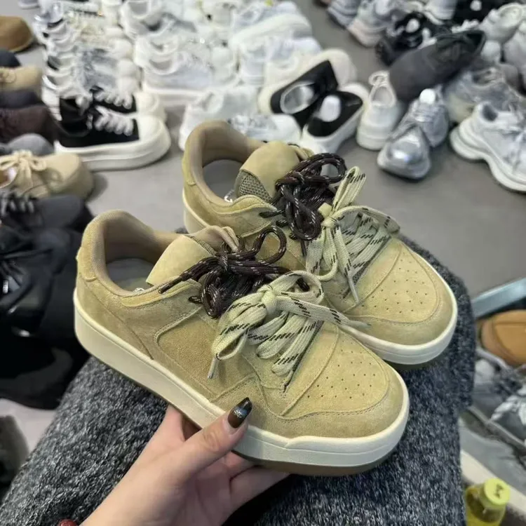 厚底潮流休闲板鞋运动休闲鞋春季时尚鞋子复古平跟运动鞋女款百搭