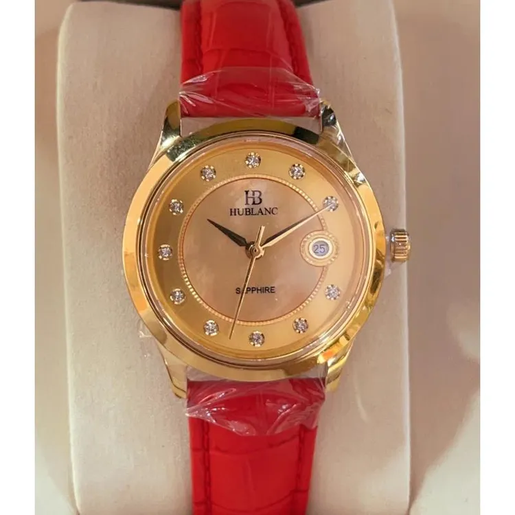 【2024新款上市】圆形金表黄金女士腕表高端进口瑞士石英机芯手表