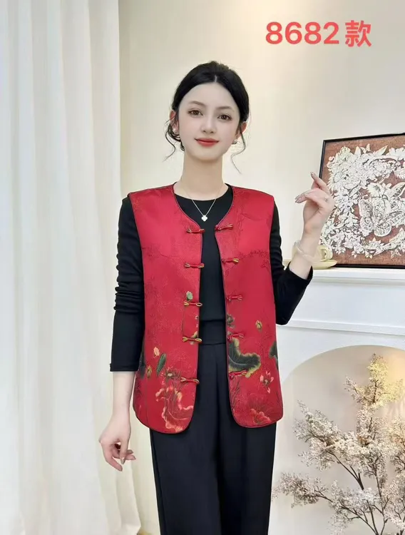 女装中式马甲外穿国风气质坎肩-8682