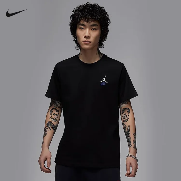 NIKE耐克男子针织无领运动短T恤IB7527-010