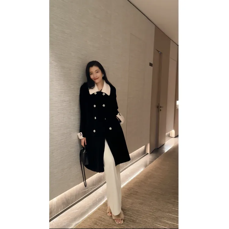 【N·COU】25冬新款【首尔姐姐】保暖长款毛呢外套DY79856