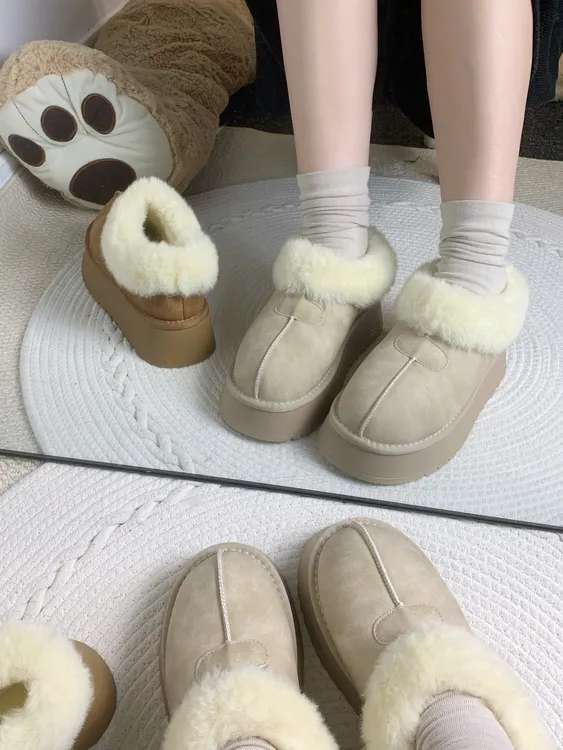 温柔绵软厚底雪地棉鞋加绒加厚巨保暖